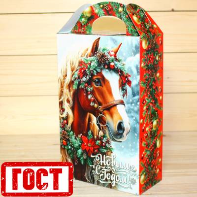 Сладкий новогодний подарок по ГОСТу в картонной упаковке в Дубне