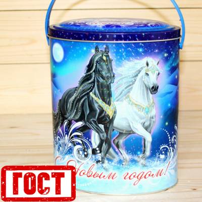 Сладкий новогодний подарок по ГОСТу в жестяной упаковке в Дубне